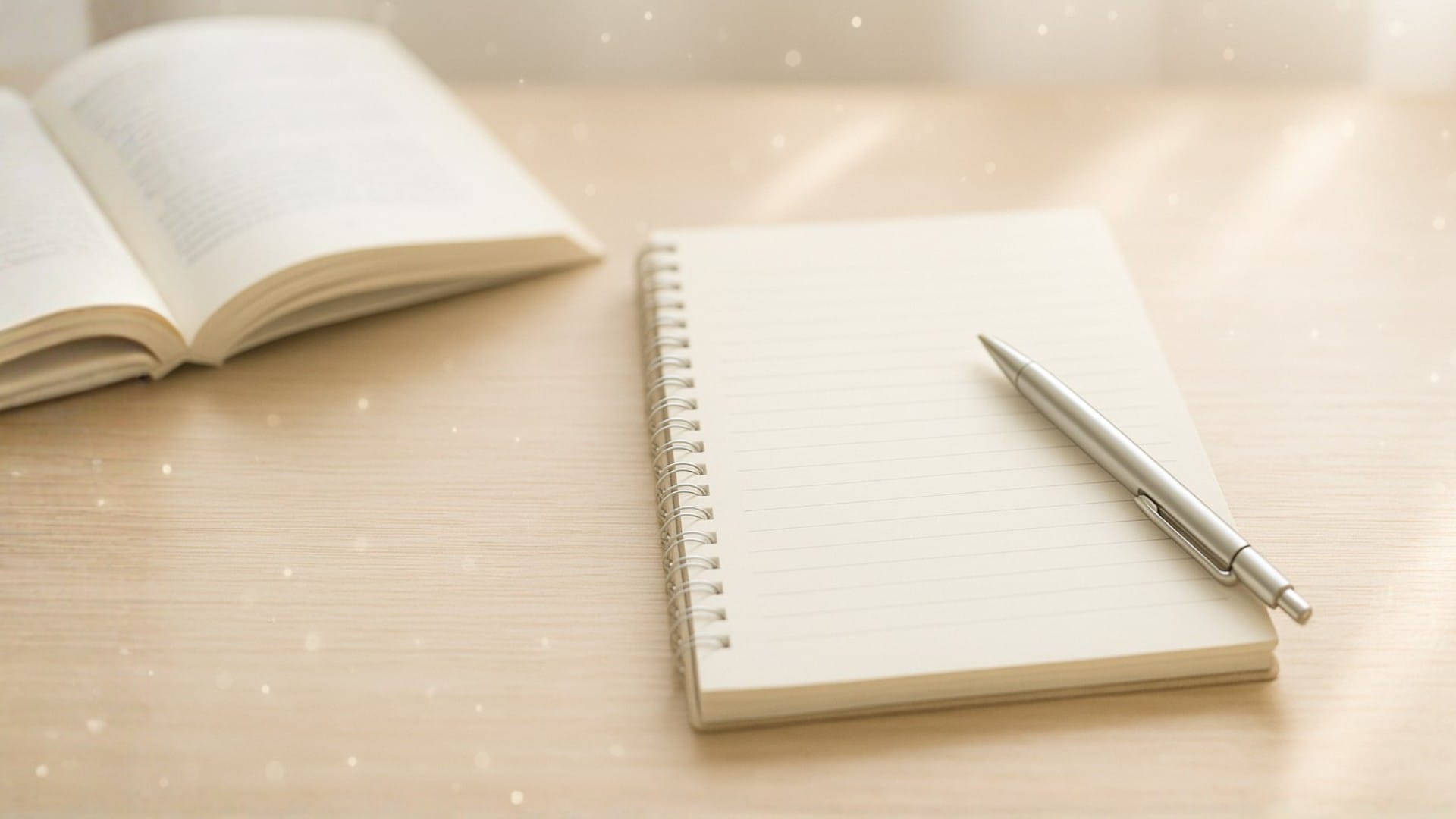 チャネラーアカデミーのスピリチュアル講座のノートとペンのイメージ