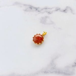 サンストーンのペンダントトップ加工